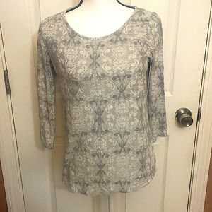 CUTE LIGHT GREY 3/4 sleeve top